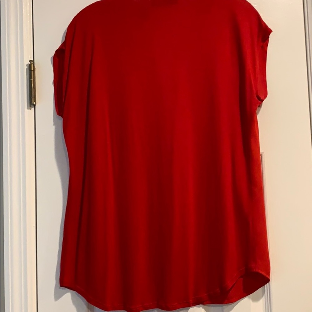 INC v neck button pocket top. - Picture 3 of 5